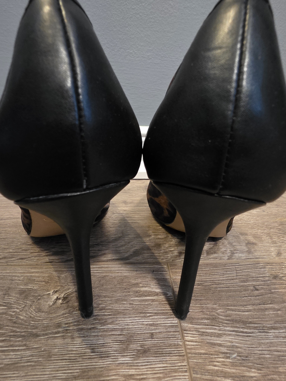 JLO Jennifer Lopez Y2K Leopard Mesh Pointed Toe Stiletto Pumps 9 - Picture 4 of 8